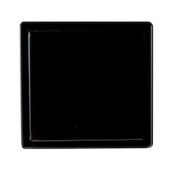 5" x 5" Black Matte Square Stainless Steel Shower Drain with Solid Cover