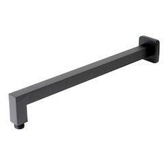 Black Matte 16" Square Wall Shower Arm