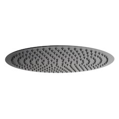 Matte Black Stainless Steel 16" Round Ultra-Thin Rain Shower Head