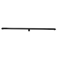 59" Black Matte Stainless Steel Linear Shower Drain with Groove Holes