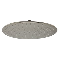 Brushed Nickel 16" Round Multi Color LED Rain Shower Head