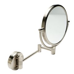 8" Round Wall Mounted 5x Magnify Cosmetic Mirror