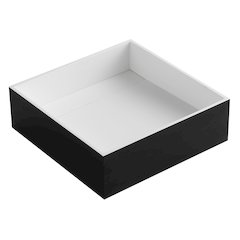 Black Matte 14" Square Solid Surface Resin Sink