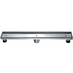 24" Long Modern Stainless Steel Linear Shower Drain w/o Cover