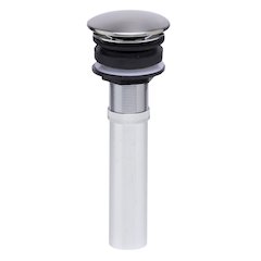 Brushed Nickel Pop Up Drain for Bathroom Sink without Overflow
