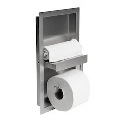 ALFI brand Brushed Stainless Steel Recessed Toilet Paper Holder Niche
