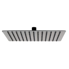 Matte Black Stainless Steel 12" Square Ultra-Thin Rain Shower Head