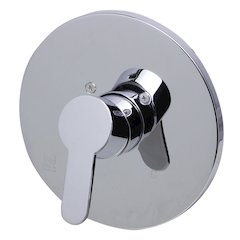 Polished Chrome Shower Valve Mixer with Rounded Lever Handle