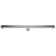 36" Modern Stainless Steel Linear Shower Drain with Groove Lines