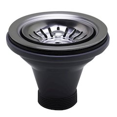 Polished Stainless Steel 3 1/2" Basket Strainer Drain