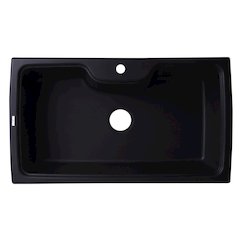Black 35" Drop-In Single Bowl Granite Composite Kitchen Sink