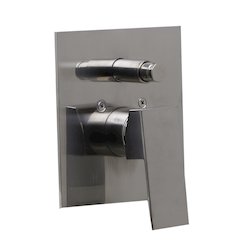Brushed Nickel Shower Valve Mixer with Square Lever Handle and Diverter