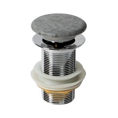 Solid Concrete Gray Matte Cap Bathroom Sink Drain