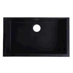 Black 30" Undermount Single Bowl Granite Composite Kitchen Sink