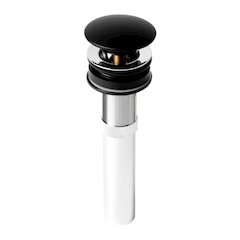 Black Matte Pop Up Drain without Overflow
