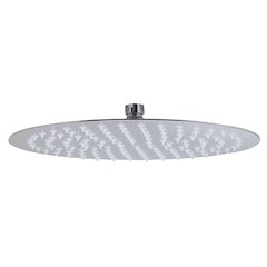 Solid Brushed Stainless Steel 12" Round Ultra Thin Rain Shower Head