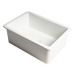 White 27" x 18" Fireclay Undermount / Drop In Firelcay Kitchen Sink