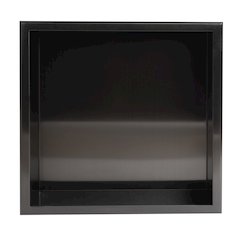 16" x 16" Brushed Black PVD Steel Square Single Shelf Shower Niche