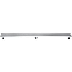 47" Stainless Steel Linear Shower Drain with Groove Lines