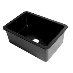 Black Matte 27" x 18" Fireclay Undermount / Drop In Firelcay Kitchen Sink