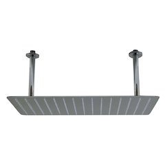 20" Rectangular Polished Solid Stainless Steel Ultra Thin Rain Shower Head