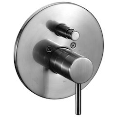 Brushed Nickel Pressure Balanced Round Shower Mixer with Diverter
