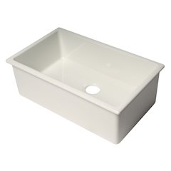 30" White Undermount / Drop In Fireclay Kitchen Sink