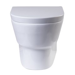 Round Modern Wall Mount Dual Flush Toilet Bowl