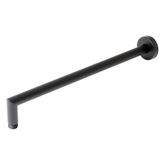Black Matte 16" Round Wall Shower Arm