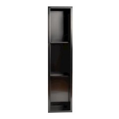8" x 36" Brushed Black PVD Stainless Steel Vertical Triple Shelf Shower Niche