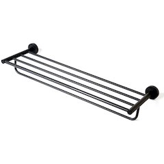 Black Matte 26" Towel Bar & Shelf