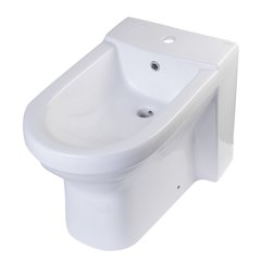 White Ceramic Bathroom Bidet with Elongated Seat
