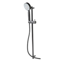Black Matte Round Sliding Rail Hand Shower Set