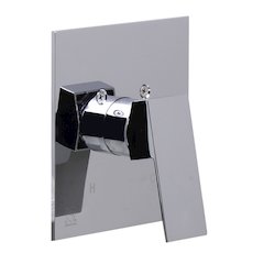 Polished Chrome Shower Valve Mixer With Square Lever Handle