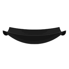 Black Matte 71" Solid Surface Resin Suspended Wall Mounted Hammock Bathtub