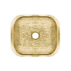 Rectangular Undermount Entertainment/Prep Sink with a Hammered Texture Surface