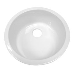 Elementhaus Fireclay Circular Drop In/Undermount Sink