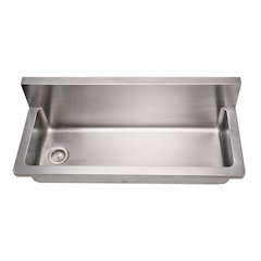 Brushed Stainless Steel Commercial Single Bowl Wall Mount Utility Sink