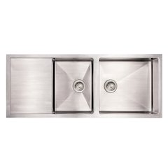 Brushed Stainless Steel Commercial Double Bowl Reversible Undermount Sink