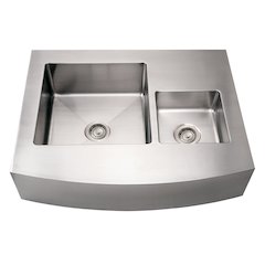 Noah's Collection Brushed Stainless Steel Commercial Double Bowl Sink