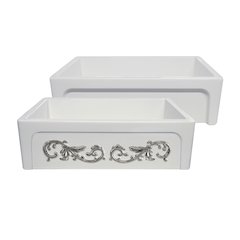 St. Ives Ornamental 33" Reversible Fireclay Kitchen Sink