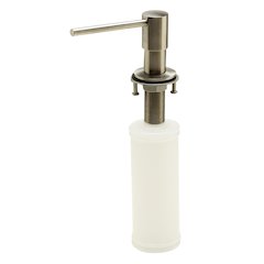 Modern Round Brushed Stainless Steel Soap Dispenser