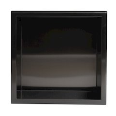 12" x 12" Brushed Black PVD Stainless Steel Square Single Shelf Shower Niche