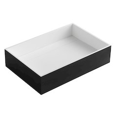 Black Matte 20" x 14" Solid Surface Resin Sink