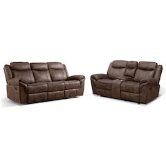 Furniture of America Misander Manual Recline 2-piece Sofa Set