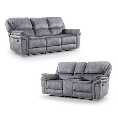 Furniture of America Jamesing Manual Recline 2-piece Sofa Set