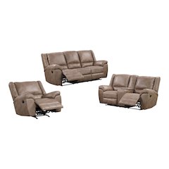 Furniture of America Tenn 3-piece Manual Recline Sofa Set