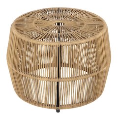 Wicker Round Outdoor Coffee Table with Durable Weave and Resistant Finish