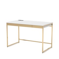 Abair Metal Writing Desk with USB Port