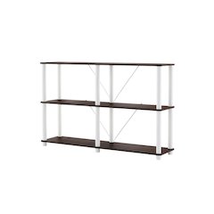 Wood 3-Tier Open Bookcase with Ample Storage and Modern Design